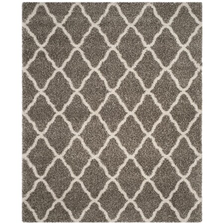 Safavieh 10 x 14 ft. Hudson Shag Power Loomed Large Rectangle Area RugGrey & Ivory SGH283B-10